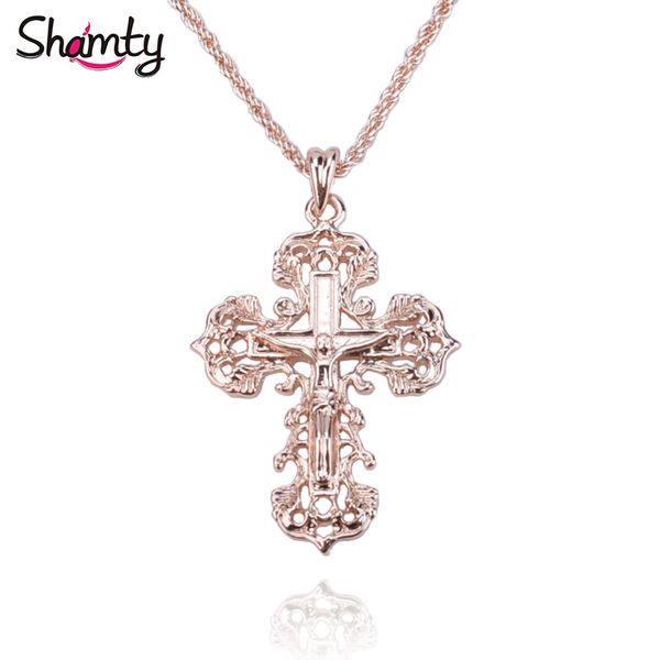 shamty cross necklace vintage rose gold color fashion jewelry necklace pendants jesus cross orthodox chain jesus christianity, Silver
shamty cross necklace vintage rose gold color fashion jewelry necklace pendants jesus cross orthodox chain jesus christianity, Silver