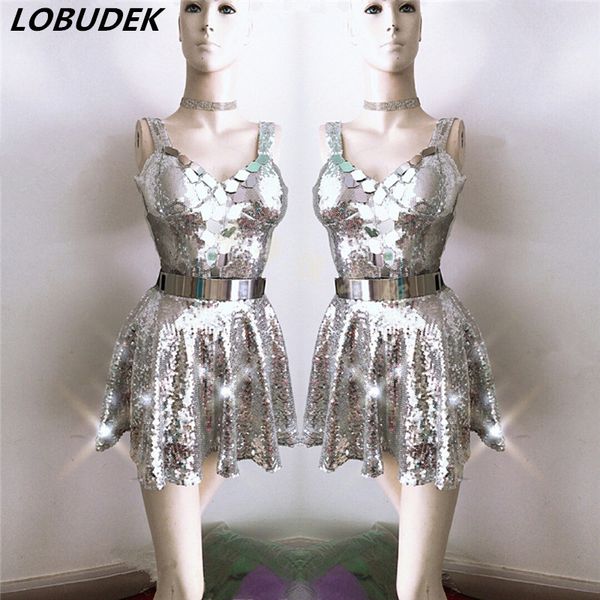 silvery sequins mini dress nightclub women singer dj ds stage wear bar party sleeveless one piece dresses prom slim performance costume, Black;red
silvery sequins mini dress nightclub women singer dj ds stage wear bar party sleeveless one piece dresses prom slim performance costume, Black;red