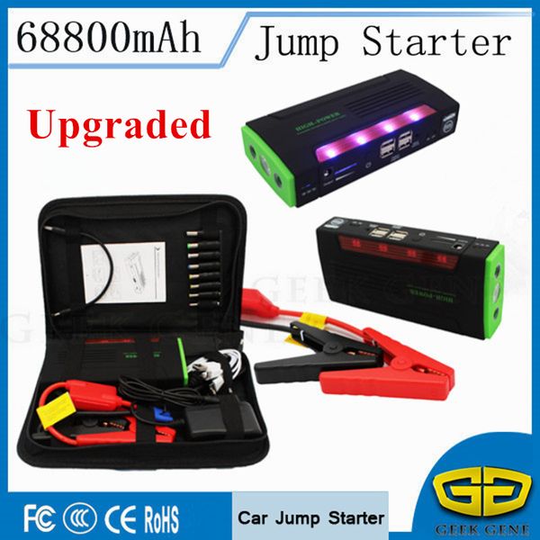 

high capacity 68800mah 12v petrol diesel car jump starter portable starting device power bank 600a car baery charger