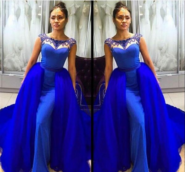 royal blue evening dresses with removable train beaded with crystal 2020 mermaid evening prom gowns custom made robe de soiree, Black
royal blue evening dresses with removable train beaded with crystal 2020 mermaid evening prom gowns custom made robe de soiree, Black