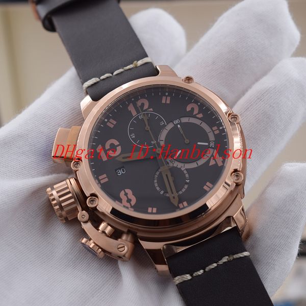 new sport style men's watch rose gold black shell quartz multifunction satch leather strap u large dial 6 hands wristwatch, Slivery;brown
new sport style men's watch rose gold black shell quartz multifunction satch leather strap u large dial 6 hands wristwatch, Slivery;brown