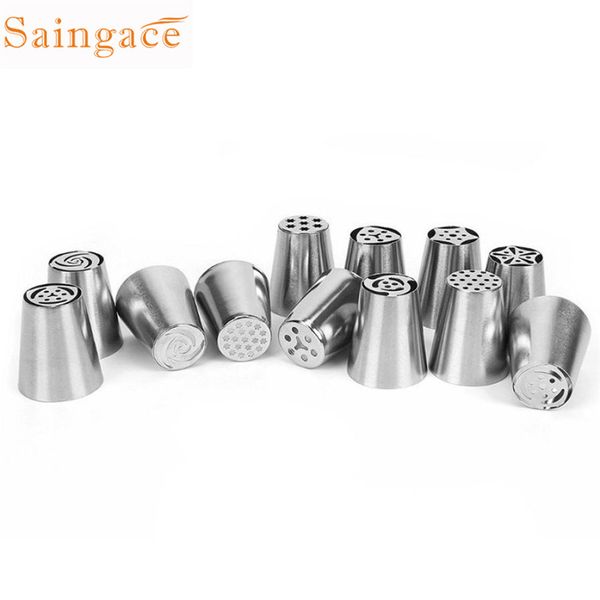 saingace eco-friendly 12pcs russian icing piping nozzle tips stainless steel cake decorating sugarcraft pastry tool set 47
saingace eco-friendly 12pcs russian icing piping nozzle tips stainless steel cake decorating sugarcraft pastry tool set 47