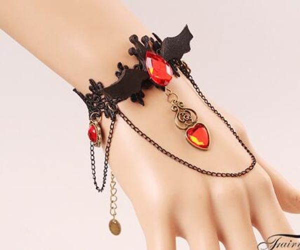 new sell black lace bracelet female vampire bat ancient hand string halloween day with small jewelry fashion classic delicate elegance, Golden;silver
new sell black lace bracelet female vampire bat ancient hand string halloween day with small jewelry fashion classic delicate elegance, Golden;silver