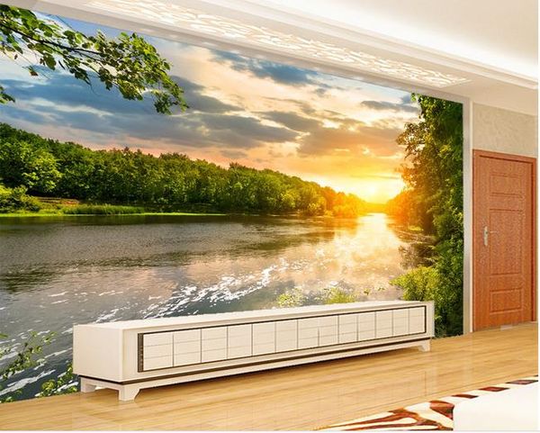 small river water trees beautiful scenery tv background wall modern wallpaper for living room
small river water trees beautiful scenery tv background wall modern wallpaper for living room