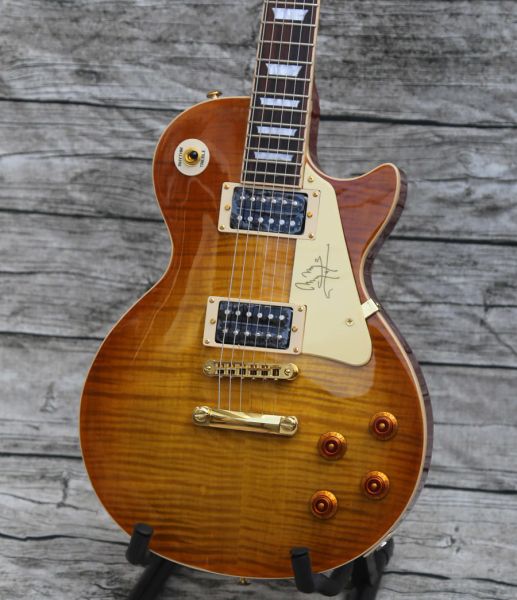 Пользовательские 1959 R9 VOS светло-коричневый SunBurst Джимми Страница № 1 электрогитара Tiger Flame Maple Top, Little Pin ABR-1 мост, Золотой Гровер тюнеры,
Пользовательские 1959 R9 VOS светло-коричневый SunBurst Джимми Страница № 1 электрогитара Tiger Flame Maple Top, Little Pin ABR-1 мост, Золотой Гровер тюнеры,