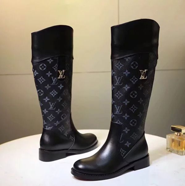 De igner 2018 women luxury brand knee boot genuine leather thigh high fa hion boot lady dre boot ca ual hoe with box
De igner 2018 women luxury brand knee boot genuine leather thigh high fa hion boot lady dre boot ca ual hoe with box
