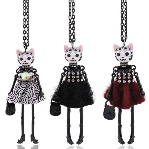 chenlege 2019 длинные ожерелья новые подвески для женщин большие чокеры девушка мода ювелирные изделия милый кот ожерелье животных леди длин, Silver 
chenlege 2019 длинные ожерелья новые подвески для женщин большие чокеры девушка мода ювелирные изделия милый кот ожерелье животных леди длин, Silver