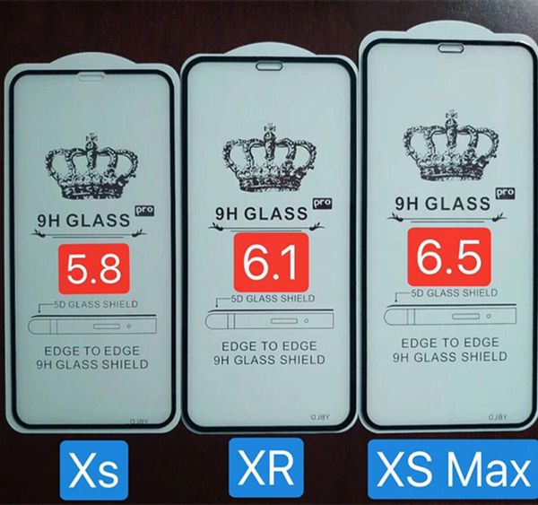 

Полное стекло клея для iPhone XS XR XS MAX Изогнутые Полное покрытие из закаленного стекла Защитная пленка для экрана телефона Обновление изогнутого стекла нет розничной упаковки