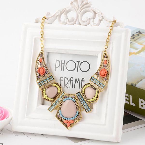 new europe party casual exaggerated jewelry set women's colorful charm pendant necklace with earrings s108, Silver
new europe party casual exaggerated jewelry set women's colorful charm pendant necklace with earrings s108, Silver