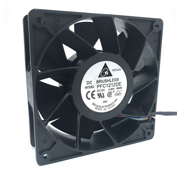 original delta pfc1212de for bitcoin gpu miner powerful cooling fan 120*120*38mm 12v pwm 4-pin 252.8 cfm 5500 rpm66.5 db(a
original delta pfc1212de for bitcoin gpu miner powerful cooling fan 120*120*38mm 12v pwm 4-pin 252.8 cfm 5500 rpm66.5 db(a