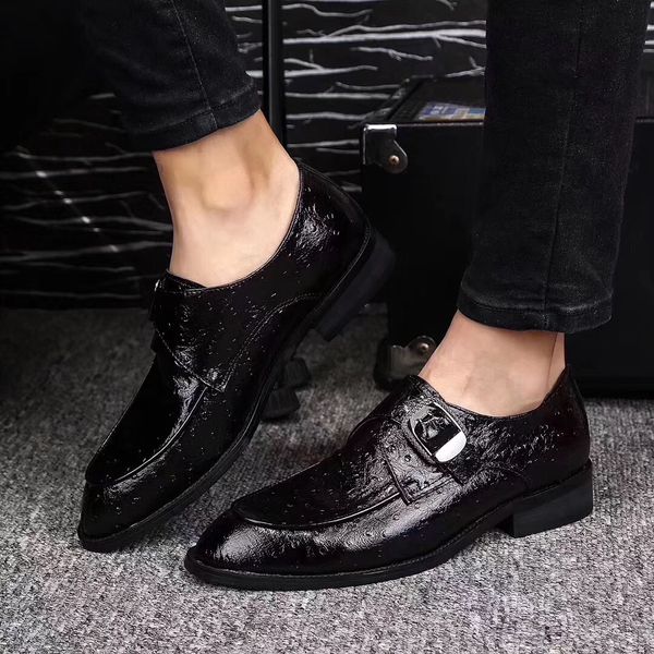 New men's leather casual youth classic trend British business dress shoes black pointed comfortable flat with
New men's leather casual youth classic trend British business dress shoes black pointed comfortable flat with