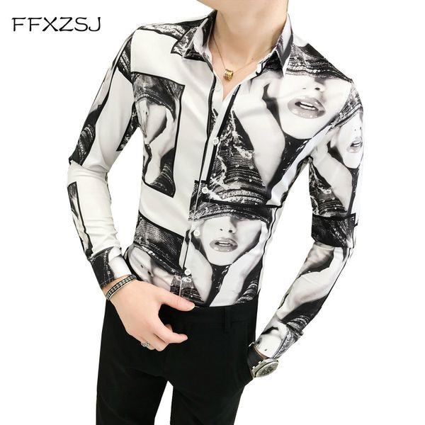 men's club casual trim long-sleeved shirts british print autumn shirt young man fashion hairdresser slim asian size 3xl, White;black
men's club casual trim long-sleeved shirts british print autumn shirt young man fashion hairdresser slim asian size 3xl, White;black