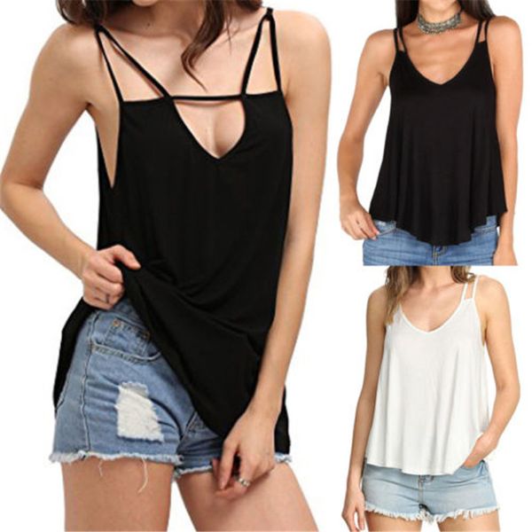fashion women summer vest new 2018 women black/white suspenders ladies sleeveless shirt casual tank loose pure color shirts
fashion women summer vest new 2018 women black/white suspenders ladies sleeveless shirt casual tank loose pure color shirts