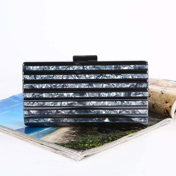 new acrylic hand bags joining together style the clutch ladies' bridal dinner bag in hand metal banquet package switch design, Black
new acrylic hand bags joining together style the clutch ladies' bridal dinner bag in hand metal banquet package switch design, Black