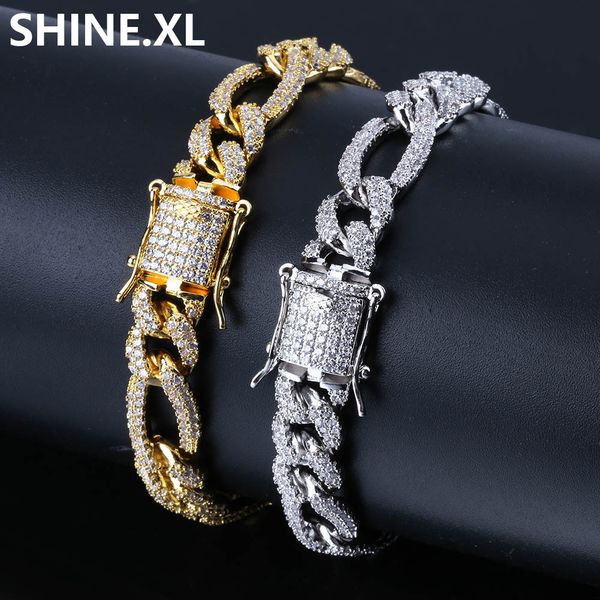 men cuban link bracelets copper gold silver plated iced out zircon bling hip hop fashion jewelry, Black
men cuban link bracelets copper gold silver plated iced out zircon bling hip hop fashion jewelry, Black