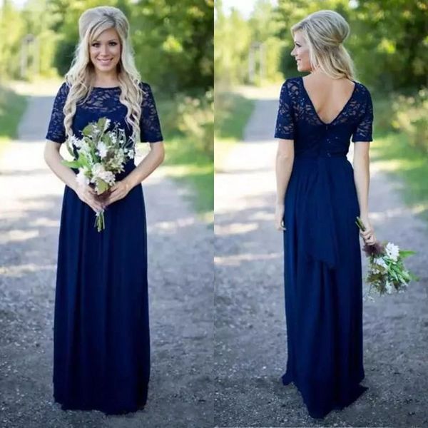 royal blue bridesmaid dresses 2019 bateau neckline short sleeves a line lace and chiffon country wedding maid of honor dresses, White;pink
royal blue bridesmaid dresses 2019 bateau neckline short sleeves a line lace and chiffon country wedding maid of honor dresses, White;pink