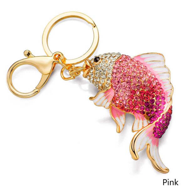 exquisite enamel crystal fish key chains holder goldfish bag buckle handbag pendant for car keyrings keychains dropship, Silver
exquisite enamel crystal fish key chains holder goldfish bag buckle handbag pendant for car keyrings keychains dropship, Silver