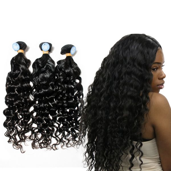 10a unprocessed raw virgin human hair water wave wet and wavy brazilian peruvian indian malaysian hair weave natural color can bleach, Black
10a unprocessed raw virgin human hair water wave wet and wavy brazilian peruvian indian malaysian hair weave natural color can bleach, Black