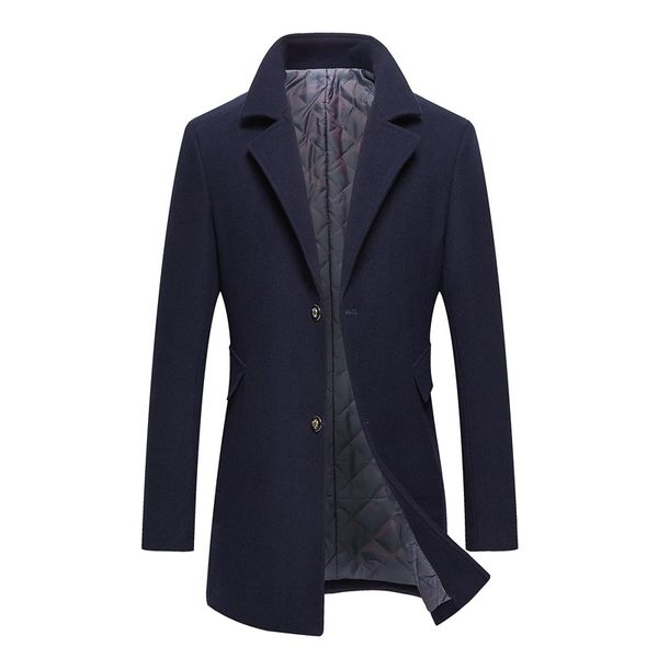2018 men's garment autumn and winter men's coat business coat wool in solid color, Black
2018 men's garment autumn and winter men's coat business coat wool in solid color, Black