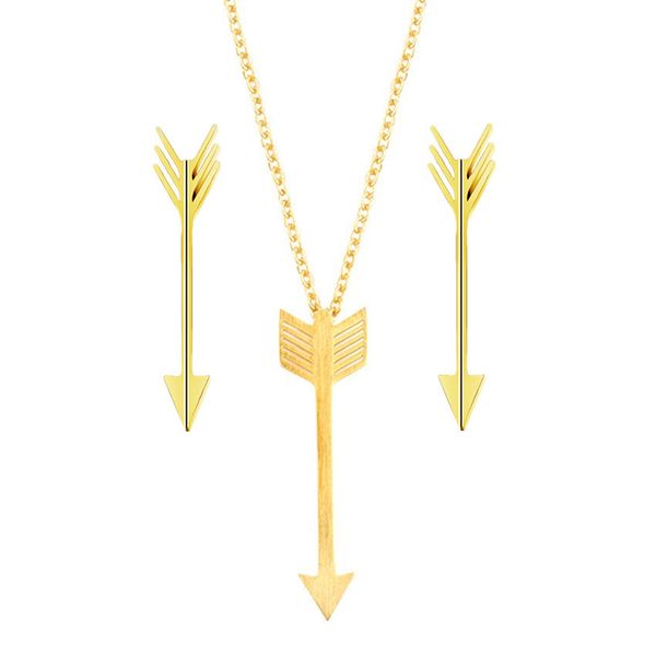 fashion brincos 2018 rose gold feather arrow pendant necklace earrings for women men turkish jewelry set stainless steel schmuck, Silver
fashion brincos 2018 rose gold feather arrow pendant necklace earrings for women men turkish jewelry set stainless steel schmuck, Silver