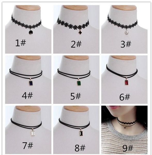 choker cuboid crystal pendant adjustable necklaces gothic black lace necklace choker collar velvet female necklace, Golden;silver
choker cuboid crystal pendant adjustable necklaces gothic black lace necklace choker collar velvet female necklace, Golden;silver