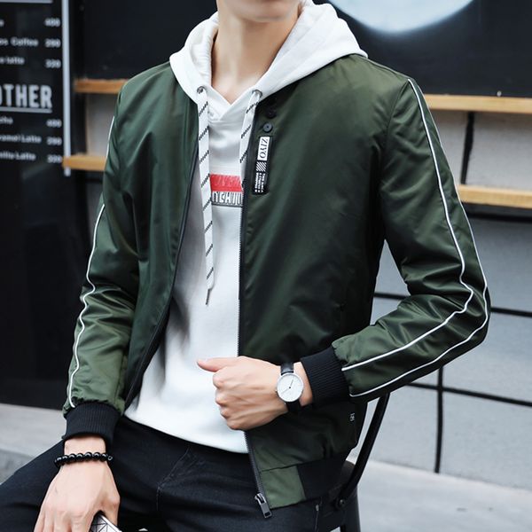 2018 new autumn and winter solid color men's jacket solid color collar long sleeve jacket, Black;brown
2018 new autumn and winter solid color men's jacket solid color collar long sleeve jacket, Black;brown