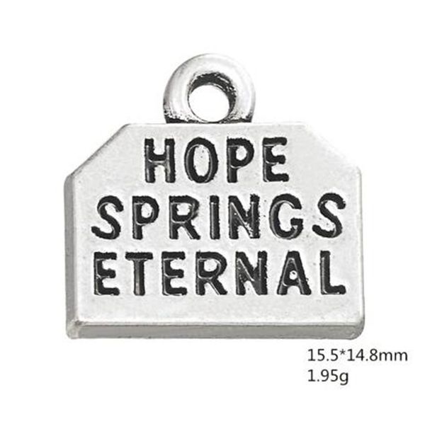 zinc alloy metal vintage silver plated engraved words hope springs eternal inspiration charm for jewelry making, Bronze;silver
zinc alloy metal vintage silver plated engraved words hope springs eternal inspiration charm for jewelry making, Bronze;silver