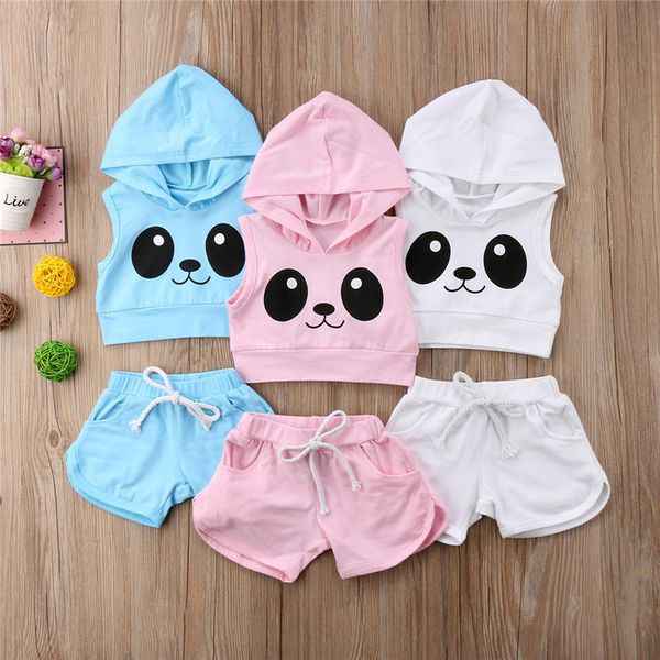 kids girl sleeveless clothes set 2018 summer children clothing new baby girl cotton hooded cartoon shorts pants 2pcs outfit, White
kids girl sleeveless clothes set 2018 summer children clothing new baby girl cotton hooded cartoon shorts pants 2pcs outfit, White