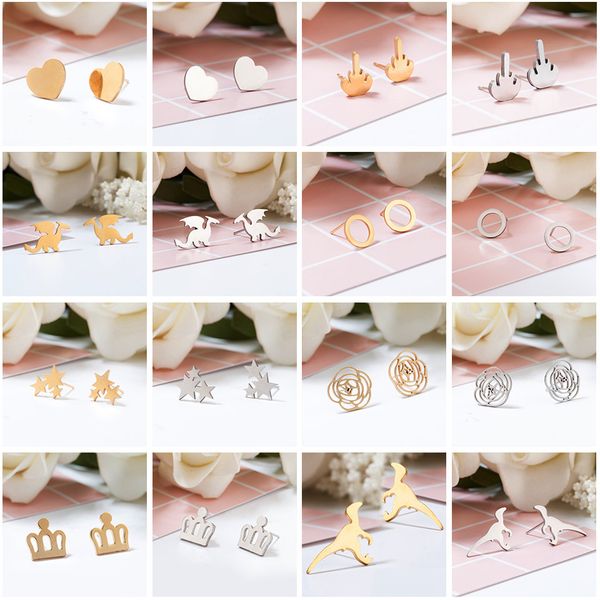 2018 new variety of stylish mini stud eearrings for women cute stainless steel earring stud minimalist jewelry accessories gifts, Golden;silver
2018 new variety of stylish mini stud eearrings for women cute stainless steel earring stud minimalist jewelry accessories gifts, Golden;silver