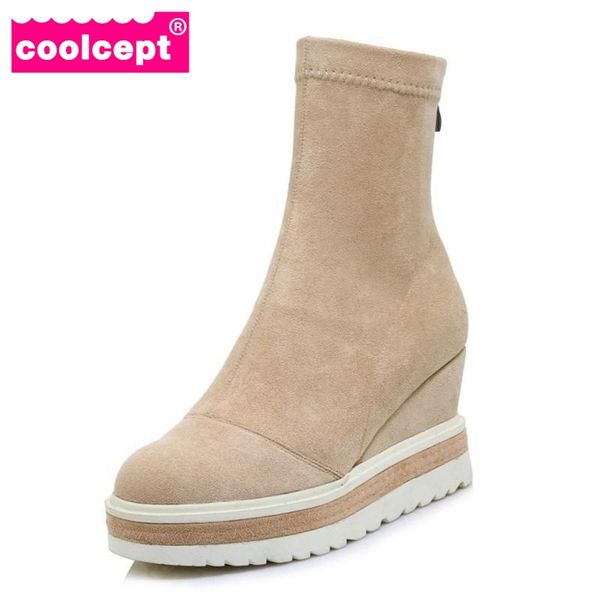 coolcept woman real leather high heel boots round toe zipper slip on short boots concise winter shoes women footwear size 33-40, Black
coolcept woman real leather high heel boots round toe zipper slip on short boots concise winter shoes women footwear size 33-40, Black