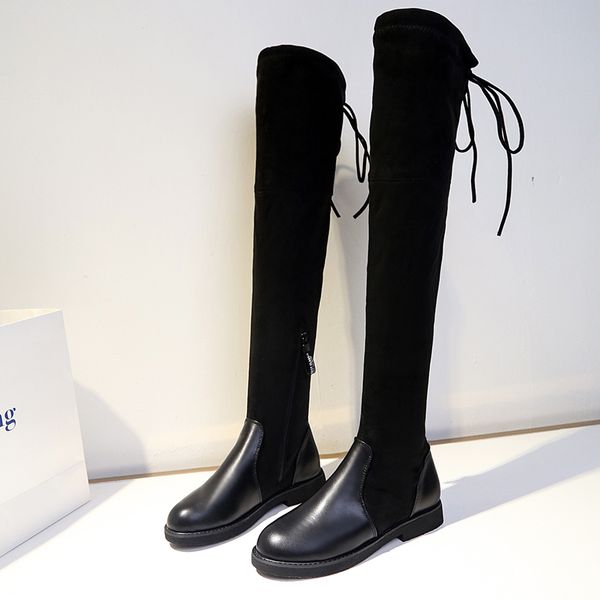 bowtie long boots shoes woman thigh high boots over the knee elastic slim autumn winter botas feminina raiding bootiesy820, Black
bowtie long boots shoes woman thigh high boots over the knee elastic slim autumn winter botas feminina raiding bootiesy820, Black