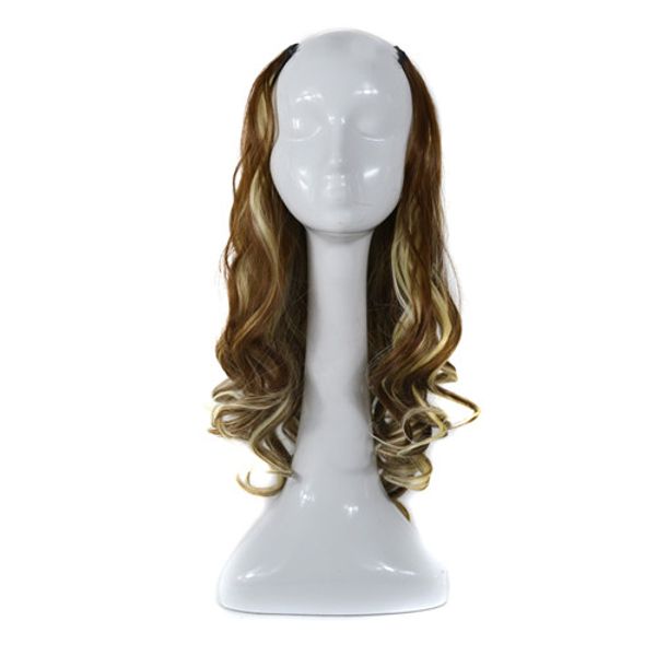 long body wave synthetic half wig beige mix brown hair wigs no bang wig for women heat resistant wig, Black
long body wave synthetic half wig beige mix brown hair wigs no bang wig for women heat resistant wig, Black