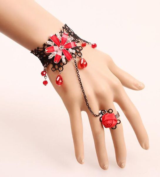 new retro ethnic style women's handdress accessories red diamond delicate lace bracelet fashion classic delicate elegance, Golden;silver
new retro ethnic style women's handdress accessories red diamond delicate lace bracelet fashion classic delicate elegance, Golden;silver
