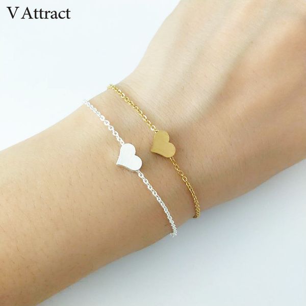 v attract mini love heart statement beacelets for women couple jewelry stainless steel hand link friend gift gold pulseras, Black
v attract mini love heart statement beacelets for women couple jewelry stainless steel hand link friend gift gold pulseras, Black