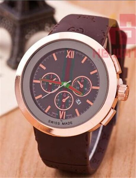 men quartz watch fashion men and women watches sport date wristwatches nice clock rubber band, Slivery;brown
men quartz watch fashion men and women watches sport date wristwatches nice clock rubber band, Slivery;brown