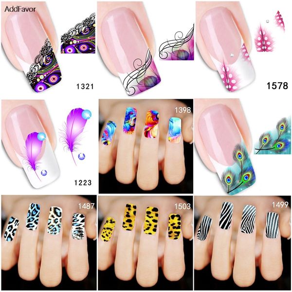 addfavor 1pc nail sticker animal skin feather pattern nail art decal water transfer diy fingernail foil manicure decoration tool, Black
addfavor 1pc nail sticker animal skin feather pattern nail art decal water transfer diy fingernail foil manicure decoration tool, Black