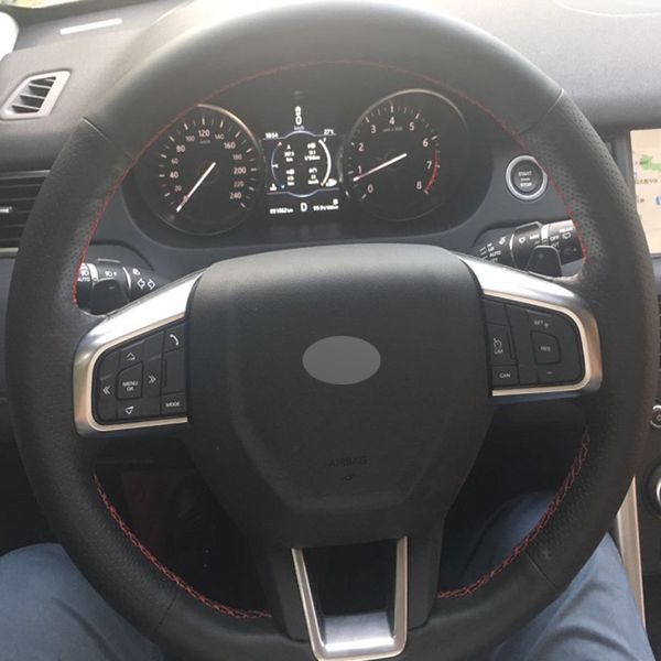 diy hand-stitched black genuine leather car steering wheel cover for land rover discovery sport 2015-2017
diy hand-stitched black genuine leather car steering wheel cover for land rover discovery sport 2015-2017