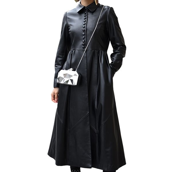 autumn winter jacket women clothes 2018 genuine leather jacket women trench coat korean elegant slim fit sheepskin coat zt541, Black
autumn winter jacket women clothes 2018 genuine leather jacket women trench coat korean elegant slim fit sheepskin coat zt541, Black