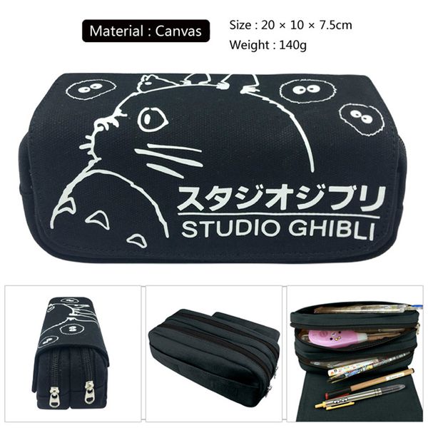 1pc/lot black totoro pen bags double zippers pencil bag pencil case stationery container school supplies canvas kids gifts 20cm
1pc/lot black totoro pen bags double zippers pencil bag pencil case stationery container school supplies canvas kids gifts 20cm