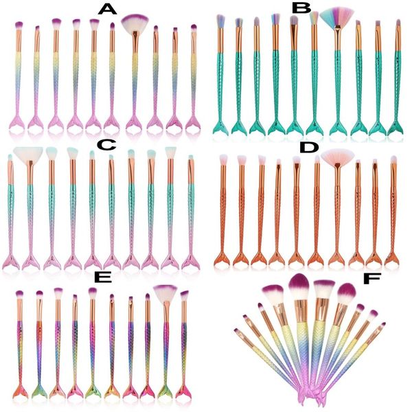 10pcs mermaid makeup brushes set foundation blending powder eyeshadow blush cosmetics magic fish make up tools
10pcs mermaid makeup brushes set foundation blending powder eyeshadow blush cosmetics magic fish make up tools