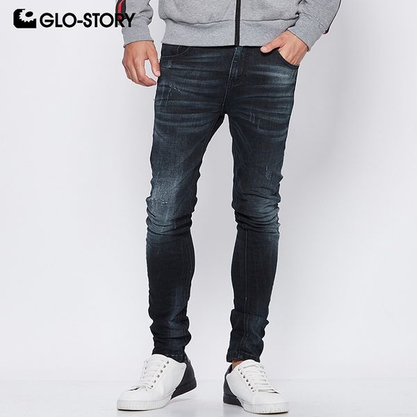 glo-story european 2018 men's casual mid-waist full length skinny jeans pencil pants denim pants male toursers mnk-7694, Blue
glo-story european 2018 men's casual mid-waist full length skinny jeans pencil pants denim pants male toursers mnk-7694, Blue