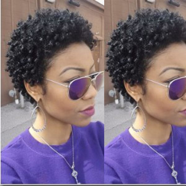 HOT brazilian Hair short kinky curly wig Simulation human hair short curly wigs free shipping In Stock
HOT brazilian Hair short kinky curly wig Simulation human hair short curly wigs free shipping In Stock