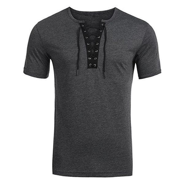 men short sleeve lace up t-shirt new brand male summer bandage casual slim fit t shirt men basic tee tshirt, White;black
men short sleeve lace up t-shirt new brand male summer bandage casual slim fit t shirt men basic tee tshirt, White;black