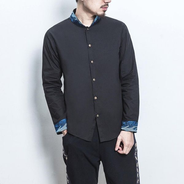 loldeal men's stand collar court embroidered long sleeve shirt men slim fit long sleeve banded collar solid linen shirts, White;black
loldeal men's stand collar court embroidered long sleeve shirt men slim fit long sleeve banded collar solid linen shirts, White;black