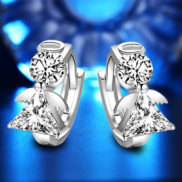 onewan new fashion 925 sterling silver earring cute angel exquisite crystal cz hoop earrings for women party ear jewelry gifts, Golden;silver
onewan new fashion 925 sterling silver earring cute angel exquisite crystal cz hoop earrings for women party ear jewelry gifts, Golden;silver