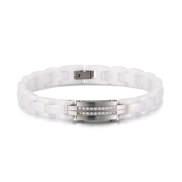 luxury white ceramic bracelets stainless steel buckle pave zircon smooth ceramic bracelets for women men fashion jewelry, Golden;silver
luxury white ceramic bracelets stainless steel buckle pave zircon smooth ceramic bracelets for women men fashion jewelry, Golden;silver