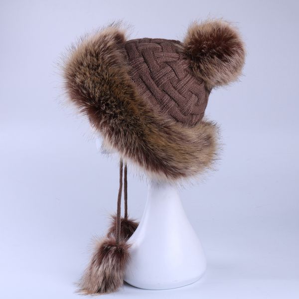 faux fur ushanka russain cossack fluffy pompom bomber hats earflap female winter snow ski caps trapper cap, Blue;gray
faux fur ushanka russain cossack fluffy pompom bomber hats earflap female winter snow ski caps trapper cap, Blue;gray