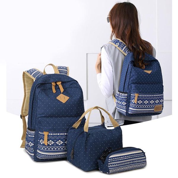 3pcs/set canvas women backpacks schoolbag printing preppy school bag backpack for teenager girls green rucksack moclila
3pcs/set canvas women backpacks schoolbag printing preppy school bag backpack for teenager girls green rucksack moclila