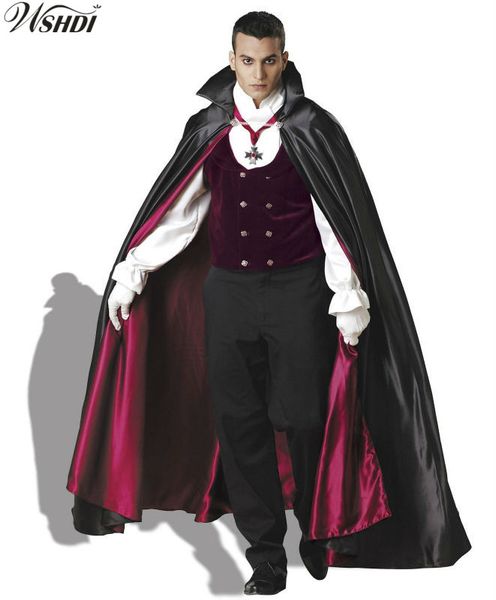deluxe men dracula vampire costume halloween carnival masquerade party costume man vampire set, Black;red
deluxe men dracula vampire costume halloween carnival masquerade party costume man vampire set, Black;red
