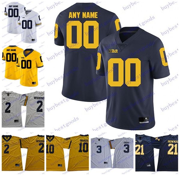 custom ncaa michigan wolverines college football personalized any name number brady woodson patterson howard jerseys s-3xl white navy gold, Black;red
custom ncaa michigan wolverines college football personalized any name number brady woodson patterson howard jerseys s-3xl white navy gold, Black;red